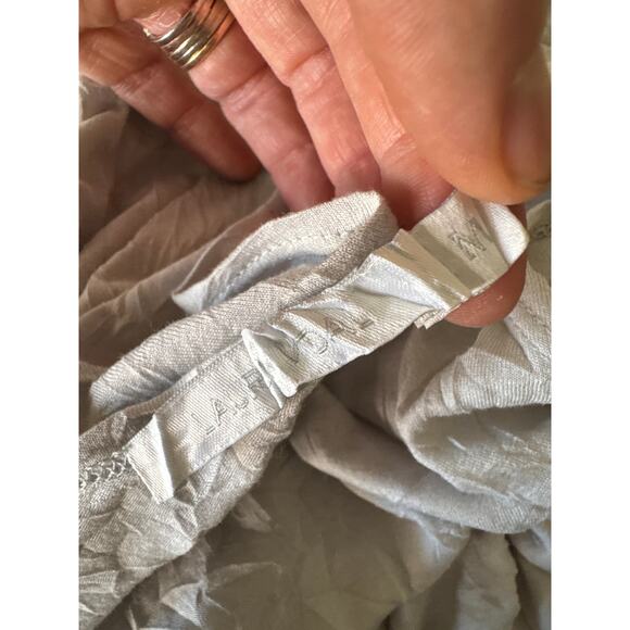 LAUREN VIDAL Scoop Neck Crinkle Knit Maxi Dress Gray Size Medium - Picture 3 of 9